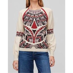 Aldo Martins Cream Polis Pullover Knot Crewneck Sweater